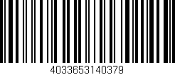 Código de barras (EAN, GTIN, SKU, ISBN): '4033653140379'