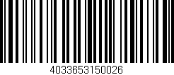 Código de barras (EAN, GTIN, SKU, ISBN): '4033653150026'