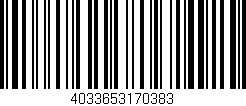Código de barras (EAN, GTIN, SKU, ISBN): '4033653170383'