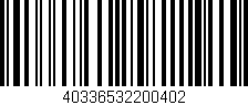 Código de barras (EAN, GTIN, SKU, ISBN): '40336532200402'