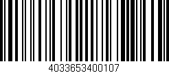 Código de barras (EAN, GTIN, SKU, ISBN): '4033653400107'