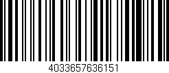 Código de barras (EAN, GTIN, SKU, ISBN): '4033657636151'