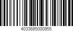 Código de barras (EAN, GTIN, SKU, ISBN): '4033685000955'