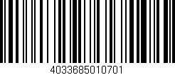 Código de barras (EAN, GTIN, SKU, ISBN): '4033685010701'