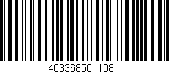 Código de barras (EAN, GTIN, SKU, ISBN): '4033685011081'