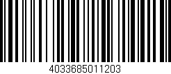 Código de barras (EAN, GTIN, SKU, ISBN): '4033685011203'