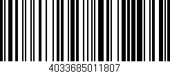 Código de barras (EAN, GTIN, SKU, ISBN): '4033685011807'