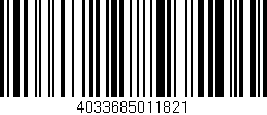 Código de barras (EAN, GTIN, SKU, ISBN): '4033685011821'