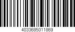 Código de barras (EAN, GTIN, SKU, ISBN): '4033685011869'