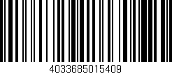 Código de barras (EAN, GTIN, SKU, ISBN): '4033685015409'