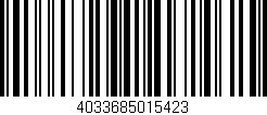 Código de barras (EAN, GTIN, SKU, ISBN): '4033685015423'