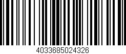 Código de barras (EAN, GTIN, SKU, ISBN): '4033685024326'