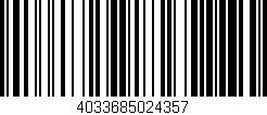 Código de barras (EAN, GTIN, SKU, ISBN): '4033685024357'