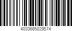 Código de barras (EAN, GTIN, SKU, ISBN): '4033685029574'