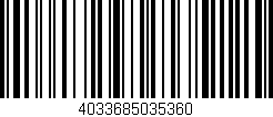 Código de barras (EAN, GTIN, SKU, ISBN): '4033685035360'