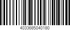 Código de barras (EAN, GTIN, SKU, ISBN): '4033685040180'