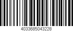 Código de barras (EAN, GTIN, SKU, ISBN): '4033685043228'