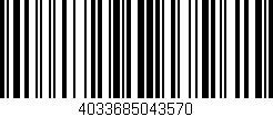Código de barras (EAN, GTIN, SKU, ISBN): '4033685043570'