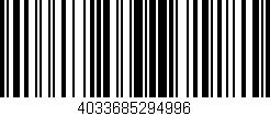 Código de barras (EAN, GTIN, SKU, ISBN): '4033685294996'