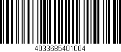 Código de barras (EAN, GTIN, SKU, ISBN): '4033685401004'