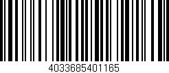 Código de barras (EAN, GTIN, SKU, ISBN): '4033685401165'