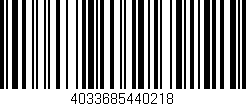 Código de barras (EAN, GTIN, SKU, ISBN): '4033685440218'