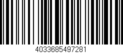 Código de barras (EAN, GTIN, SKU, ISBN): '4033685497281'
