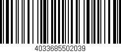 Código de barras (EAN, GTIN, SKU, ISBN): '4033685502039'
