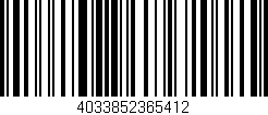 Código de barras (EAN, GTIN, SKU, ISBN): '4033852365412'