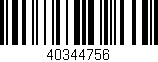 Código de barras (EAN, GTIN, SKU, ISBN): '40344756'