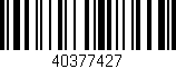 Código de barras (EAN, GTIN, SKU, ISBN): '40377427'