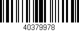 Código de barras (EAN, GTIN, SKU, ISBN): '40379978'
