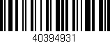 Código de barras (EAN, GTIN, SKU, ISBN): '40394931'