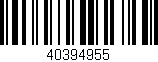 Código de barras (EAN, GTIN, SKU, ISBN): '40394955'