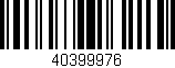 Código de barras (EAN, GTIN, SKU, ISBN): '40399976'