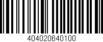 Código de barras (EAN, GTIN, SKU, ISBN): '404020640100'
