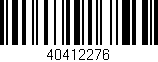 Código de barras (EAN, GTIN, SKU, ISBN): '40412276'