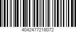 Código de barras (EAN, GTIN, SKU, ISBN): '4042477218072'