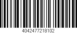 Código de barras (EAN, GTIN, SKU, ISBN): '4042477218102'