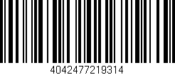 Código de barras (EAN, GTIN, SKU, ISBN): '4042477219314'
