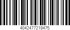 Código de barras (EAN, GTIN, SKU, ISBN): '4042477219475'