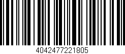 Código de barras (EAN, GTIN, SKU, ISBN): '4042477221805'