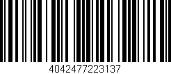 Código de barras (EAN, GTIN, SKU, ISBN): '4042477223137'