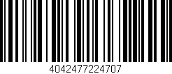 Código de barras (EAN, GTIN, SKU, ISBN): '4042477224707'