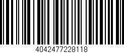 Código de barras (EAN, GTIN, SKU, ISBN): '4042477228118'