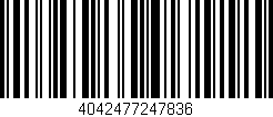 Código de barras (EAN, GTIN, SKU, ISBN): '4042477247836'