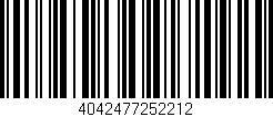 Código de barras (EAN, GTIN, SKU, ISBN): '4042477252212'