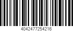 Código de barras (EAN, GTIN, SKU, ISBN): '4042477254216'