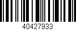 Código de barras (EAN, GTIN, SKU, ISBN): '40427933'