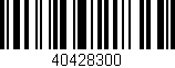 Código de barras (EAN, GTIN, SKU, ISBN): '40428300'